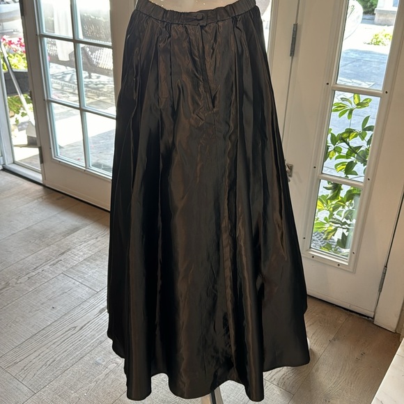 Jessica McClintock Bridal Gunne Sax Pewter Satin Midi Skirt Size Small - Picture 4 of 11